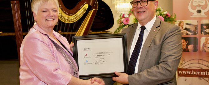 Sean Bickerton Presents BCRMTA with Certificate of Excellence